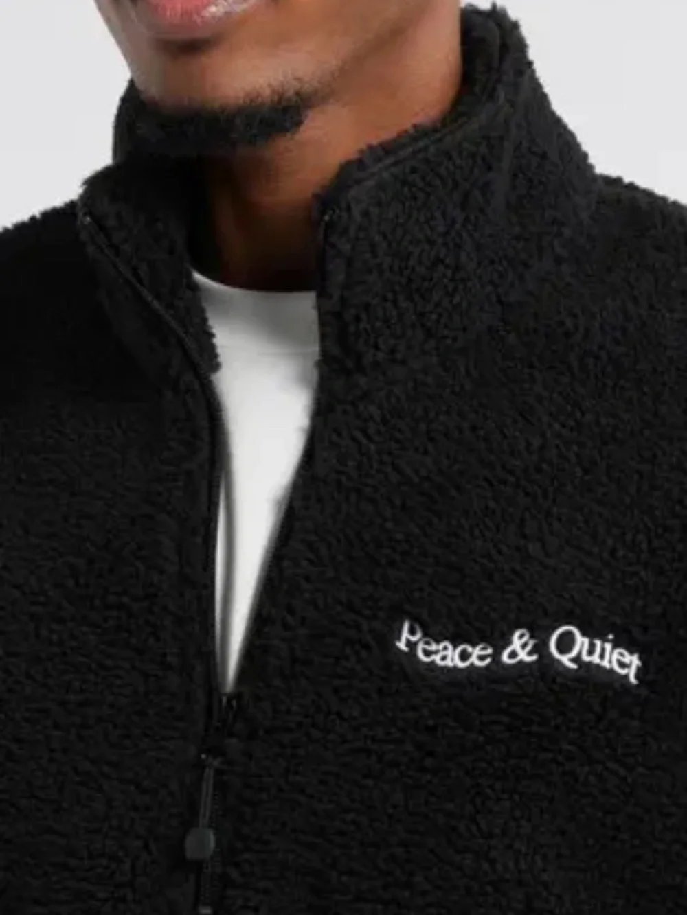 MUSEUM OF PEACE & QUIET  Wordmark Quarter Zip Fleece Pullover - size XL - NWT